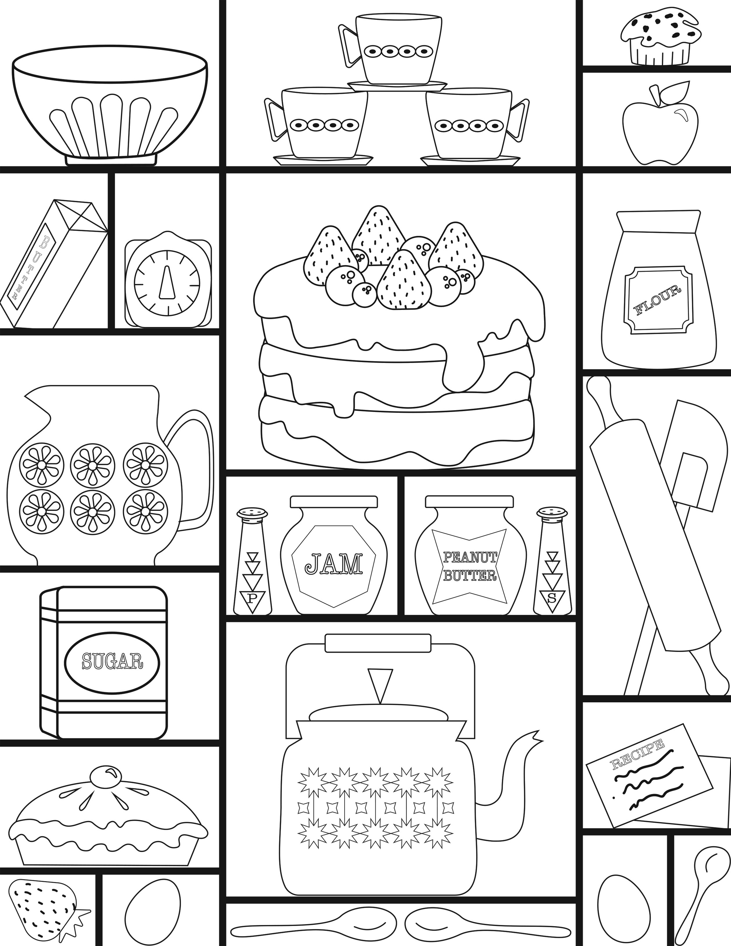 Kitchen Coloring Page copy