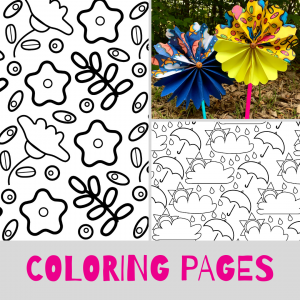 Pinwheel Flower Coloring Page Project