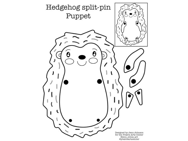 Hedgehog split-pin puppet body and legs