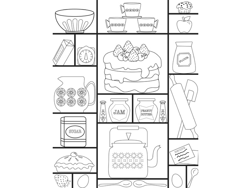 Collage of common kitchen objects
